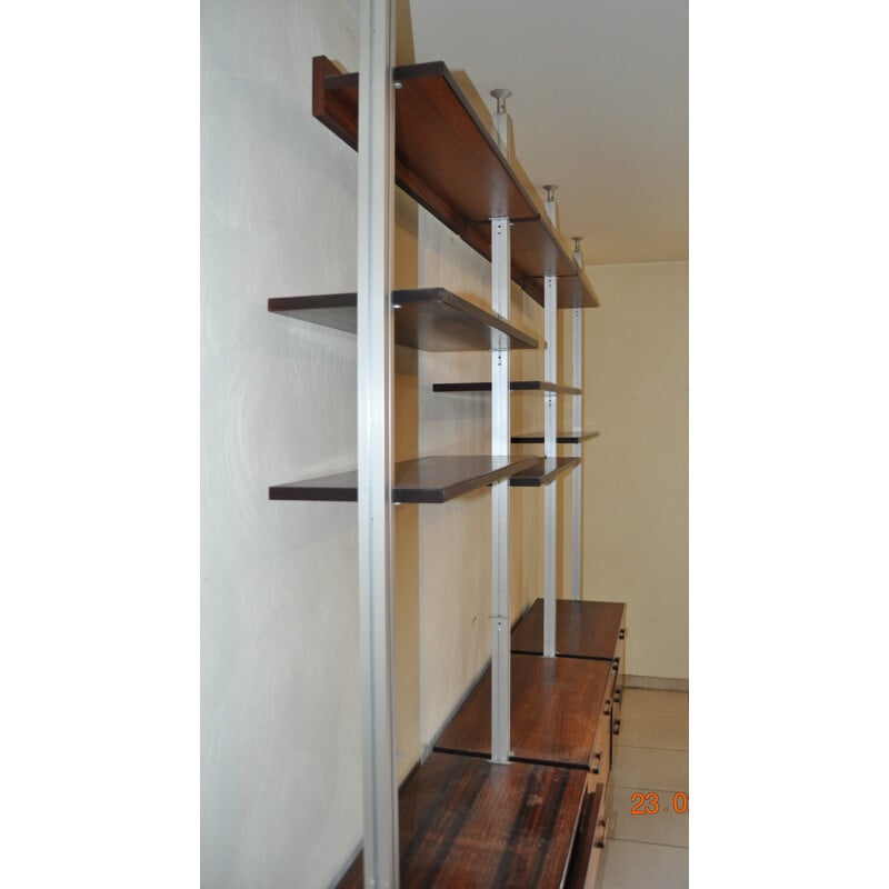 Storage cabinet with 14 shelves, Michel DUCAROY - 1970s