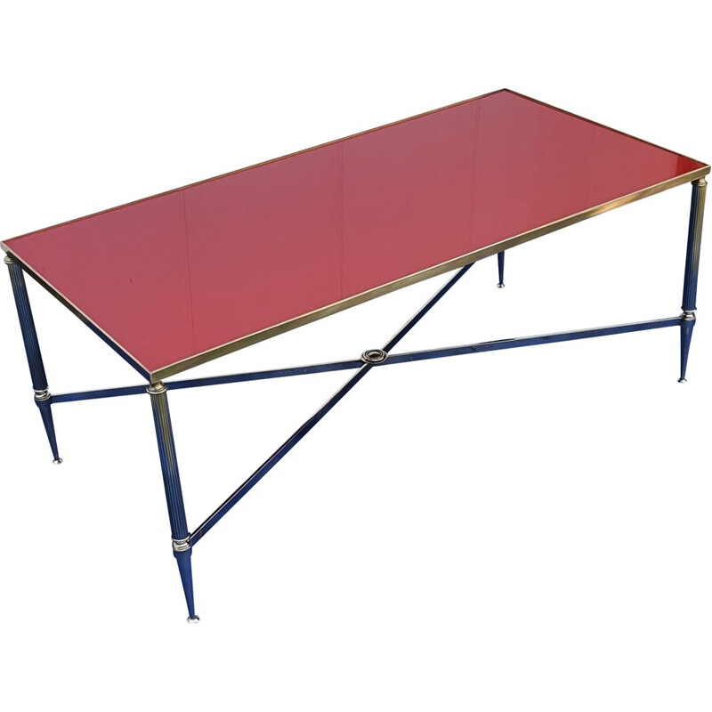 Table basse vintage en - rouge