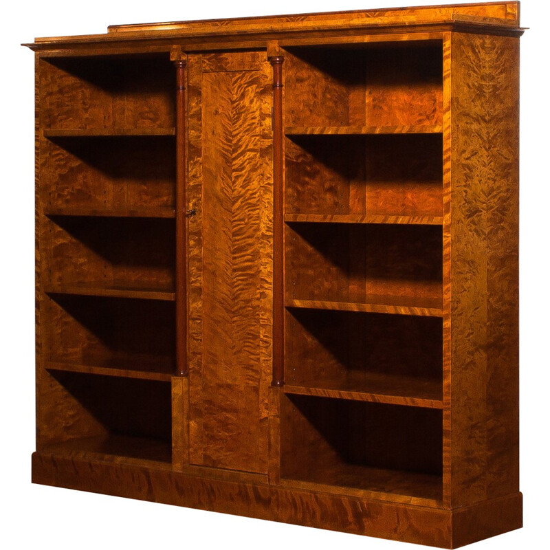 Mid century Swedish bookcase in zebrano - 1930s