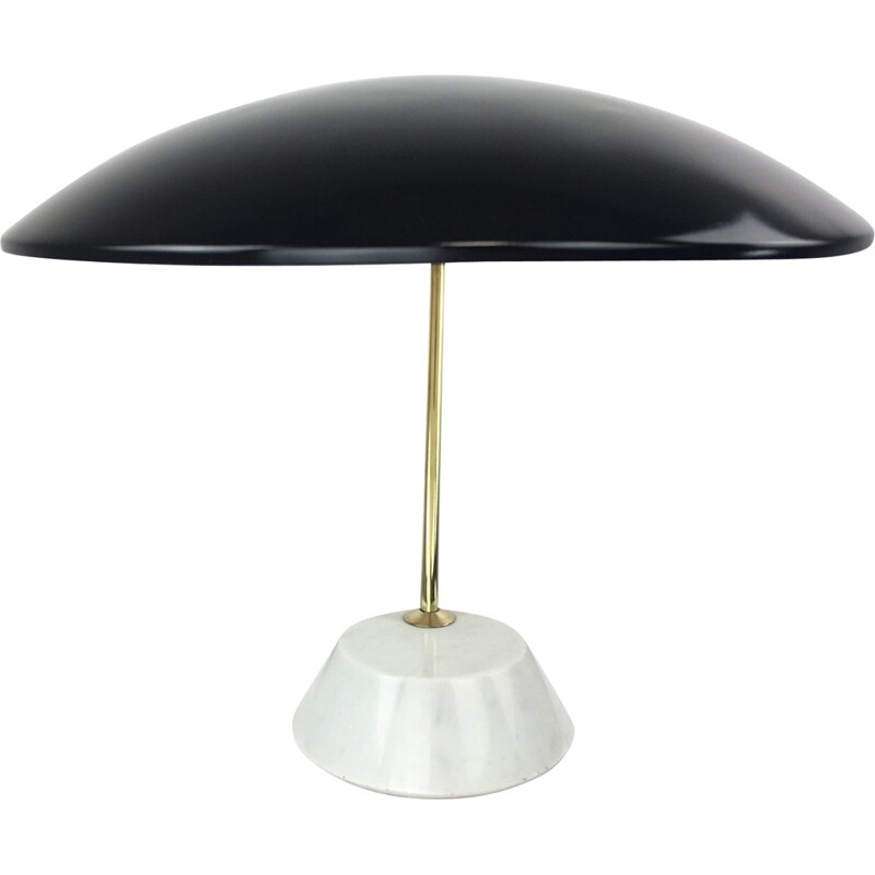 Stilnovo table lamp in marble and brushed brass, Bruno GATTA - 1960s