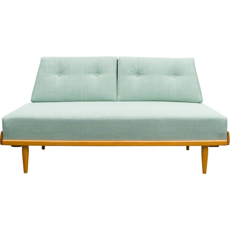 Vintage daybed in light mint green, 1950s