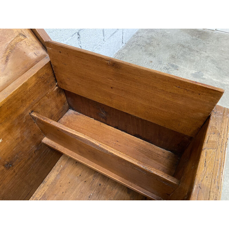 Savoyard vintage wedding chest in pine