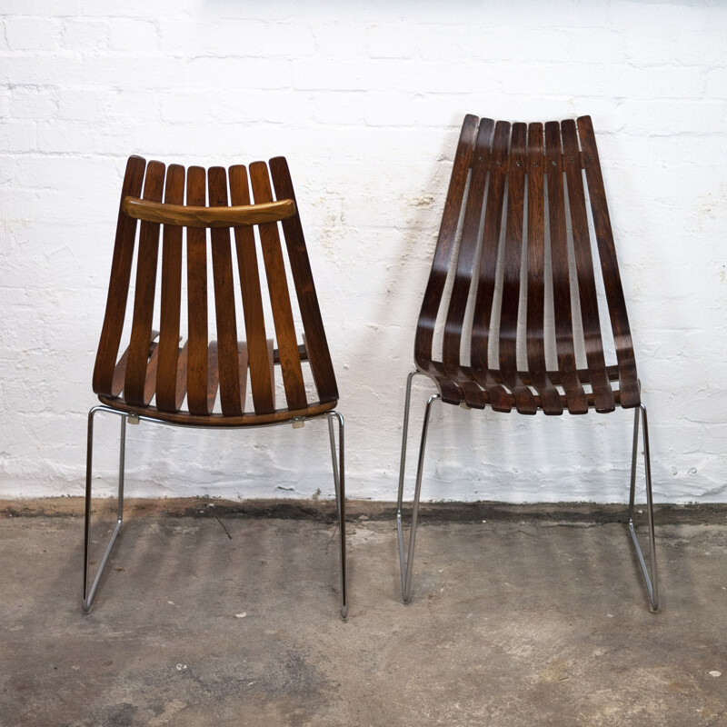 Set of 8 vintage rosewood dining chairs by Hans Brattrud for Hove Møbler, 1960s