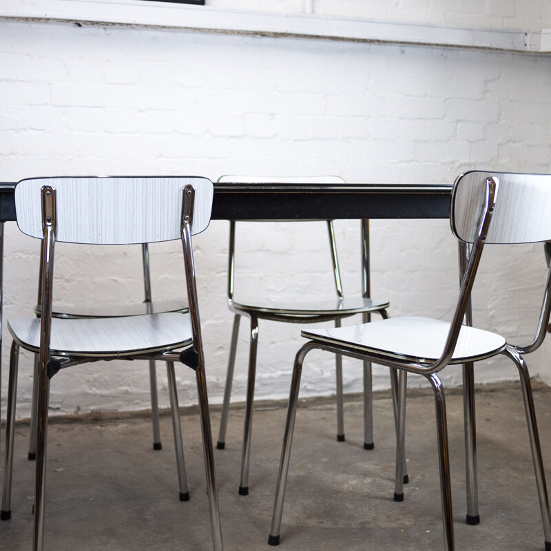 Juego de comedor vintage de formica de Tavo, Bélgica 1950