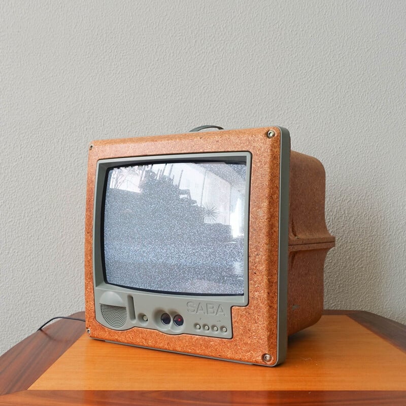 Télévision portable vintage Jim Nature de Phillipe Starck pour Saba, 1994