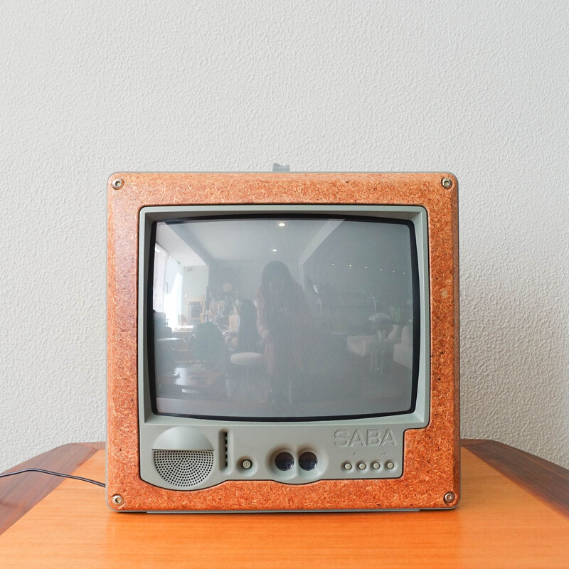 Vintage Jim Nature portable television by Phillipe Starck for Saba, 1994s