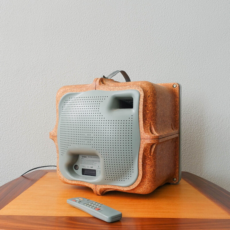 Vintage Jim Nature portable television by Phillipe Starck for Saba, 1994s