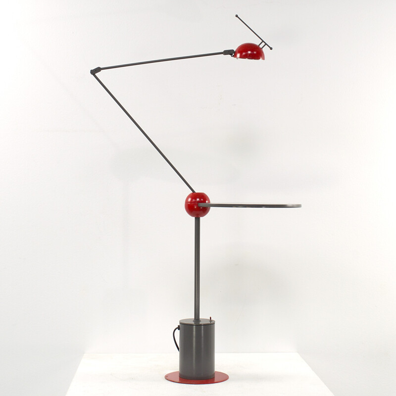 Halogen long arm table lamp in acrylic - 1980s