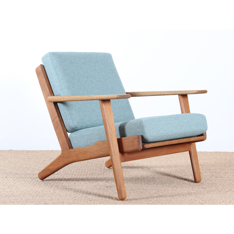 Paar vintage scandinavische Ge 290 fauteuils van Hans Wegner voor Getama