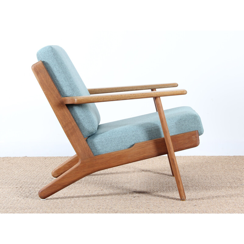 Paar vintage scandinavische Ge 290 fauteuils van Hans Wegner voor Getama