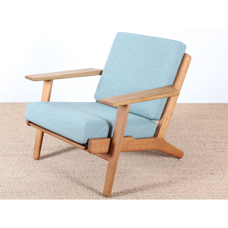 Paar vintage scandinavische Ge 290 fauteuils van Hans Wegner voor Getama