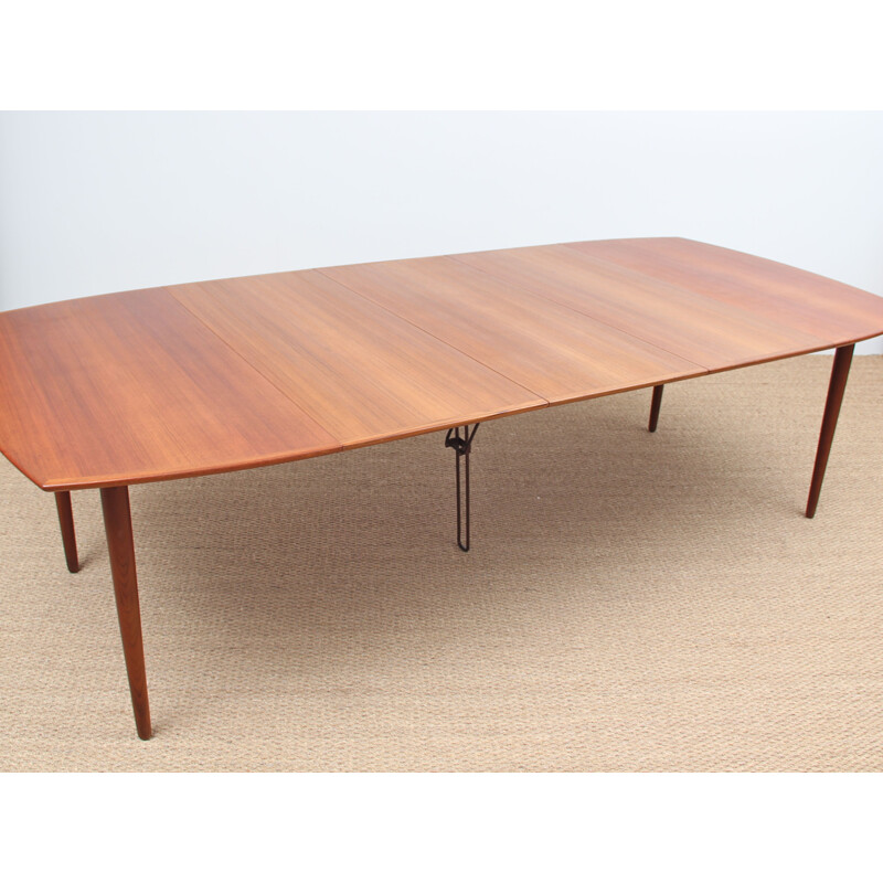 Scandinavische vintage vierkante teakhouten tafel