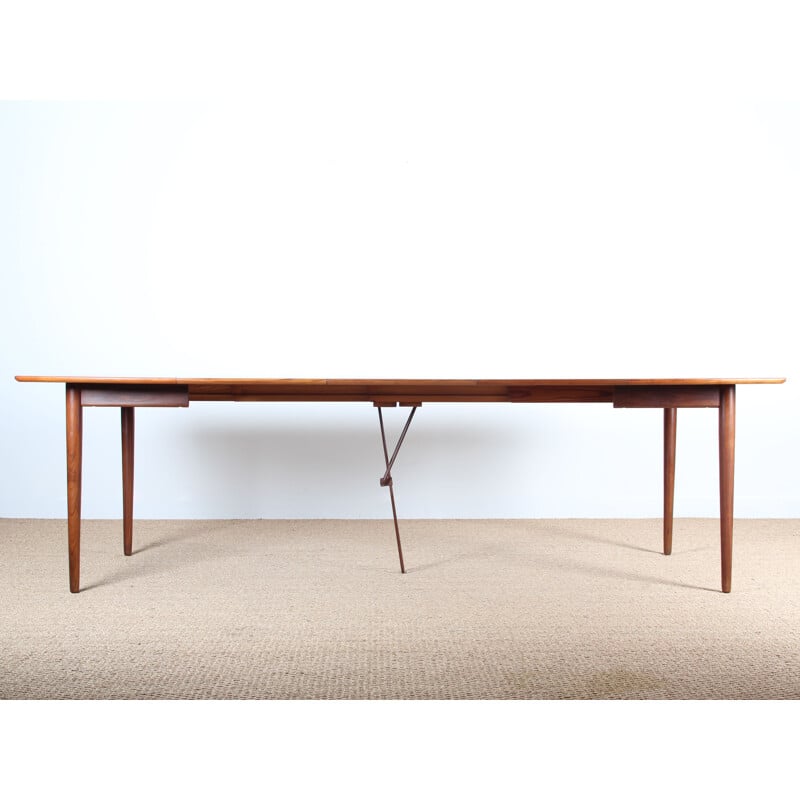 Scandinavische vintage vierkante teakhouten tafel