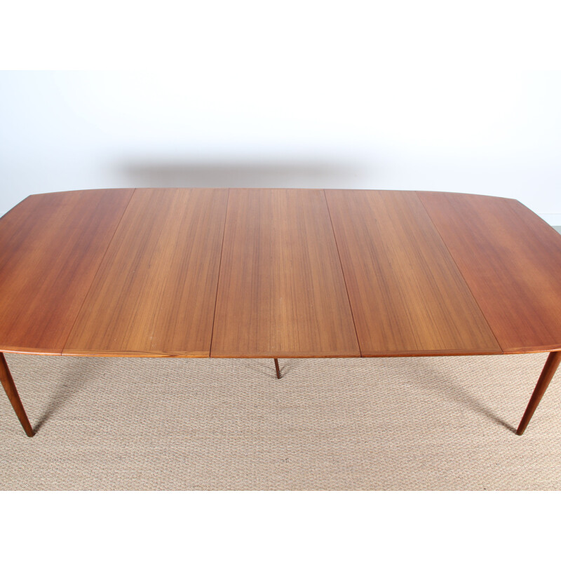 Scandinavische vintage vierkante teakhouten tafel