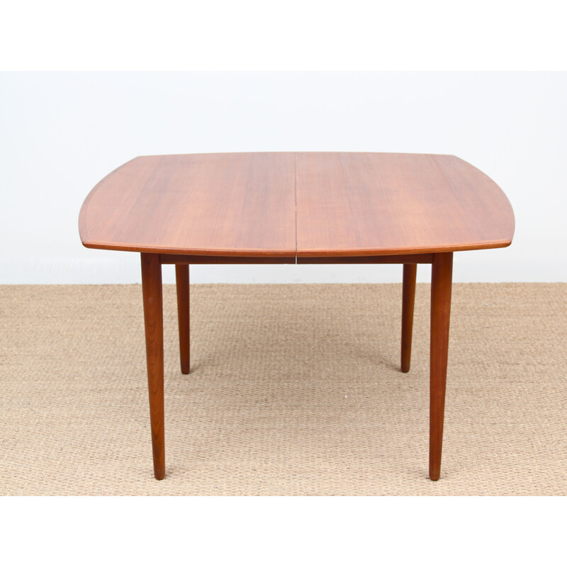 Scandinavische vintage vierkante teakhouten tafel