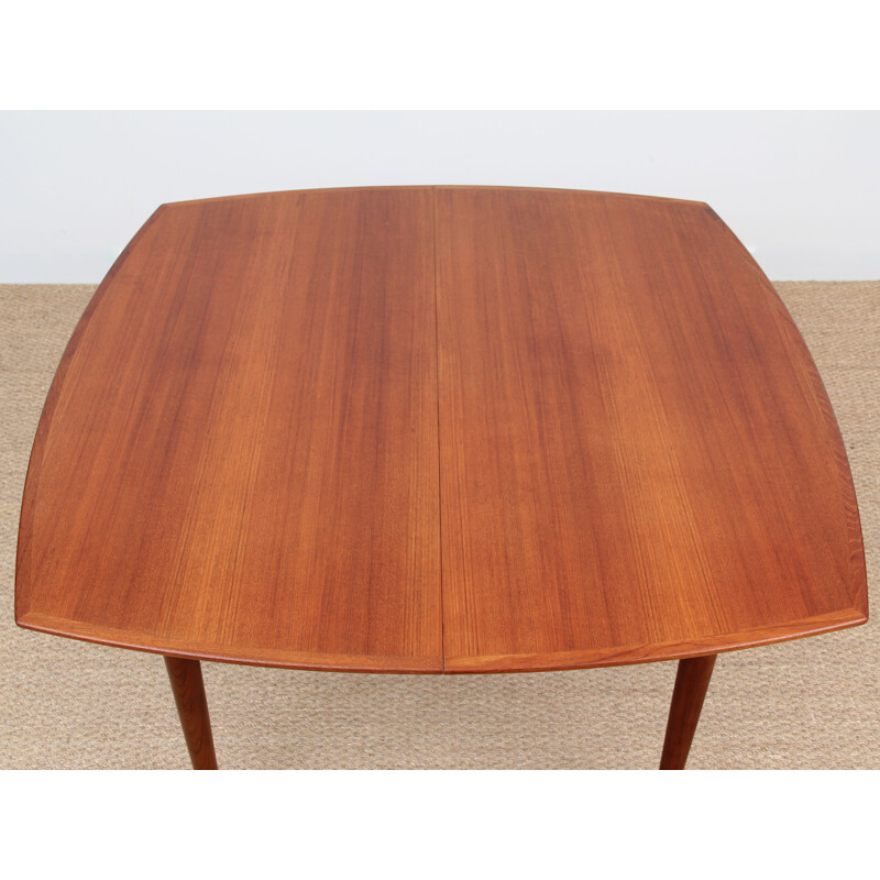 Table carrée scandinave vintage en teck