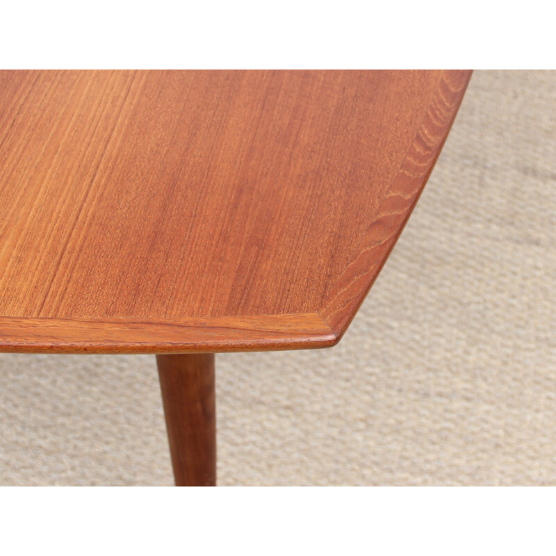 Vintage Scandinavian square table in teak