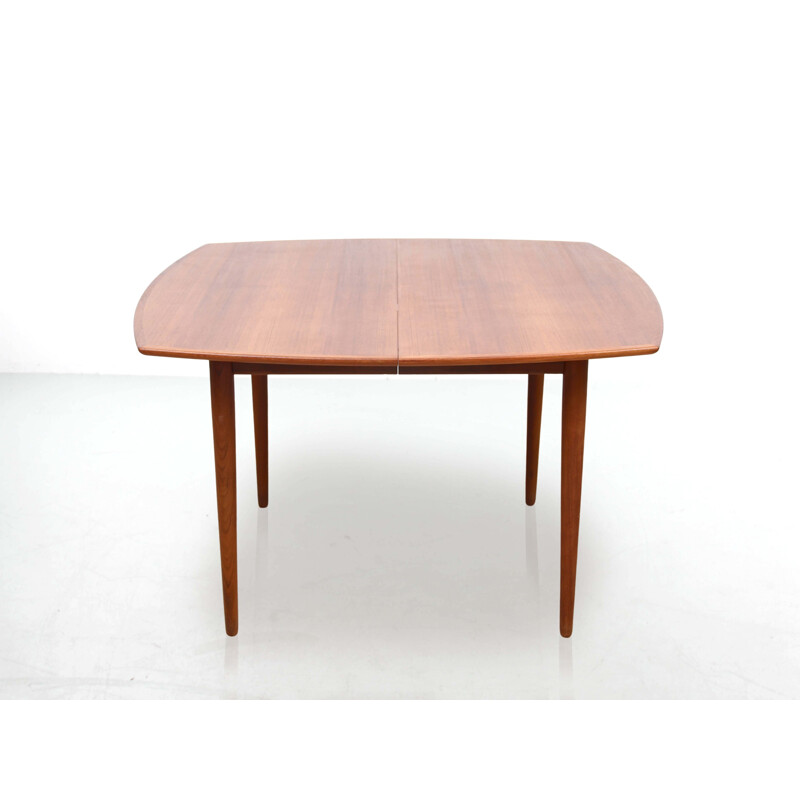 Scandinavische vintage vierkante teakhouten tafel