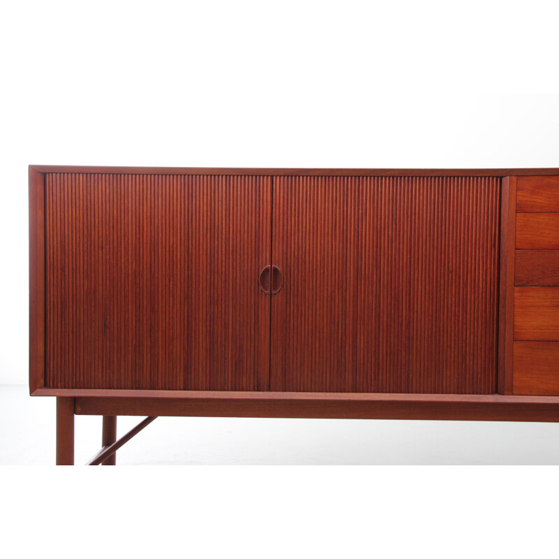 Scandinavian vintage teak sideboard with sliding doors by Hvidt and Mølgaard