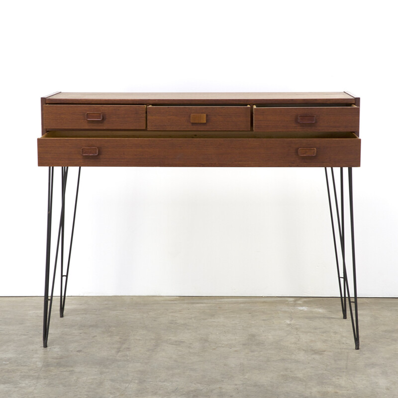 Danish teak sideboard with 4 drawers - 1960s