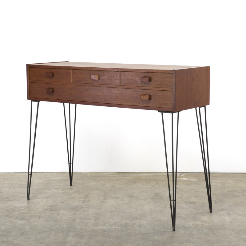 Danish teak sideboard with 4 drawers - 1960s