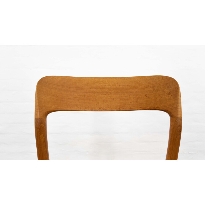 Set of 4 vintage teak chairs model No75 by Niels O. Möller for J.L. Möller, Denmark 1954