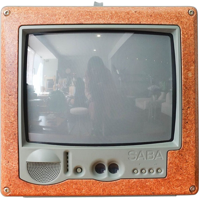 Télévision portable vintage Jim Nature de Phillipe starck pour Saba, 1994