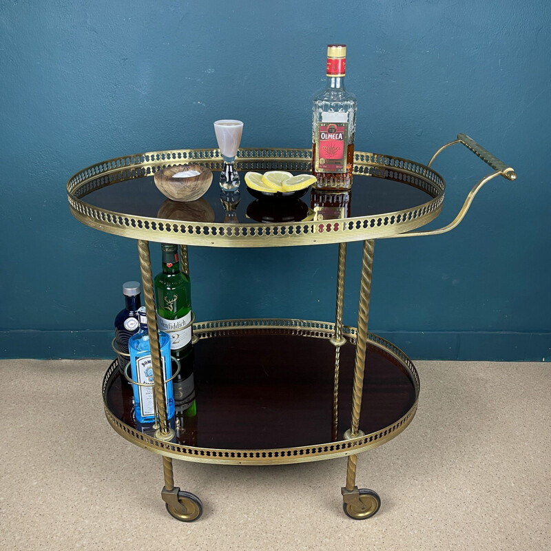 Vintage serving bar trolley, Italy 1960s