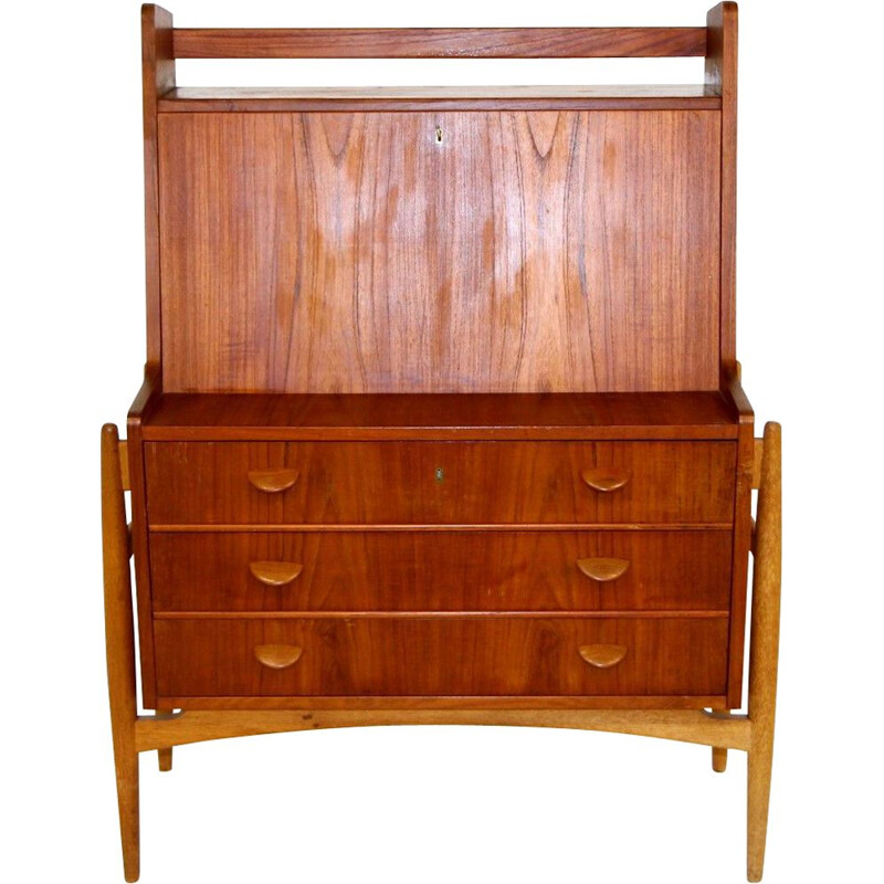 Vintage teak secretary by Poul Volther, Denmark 1960