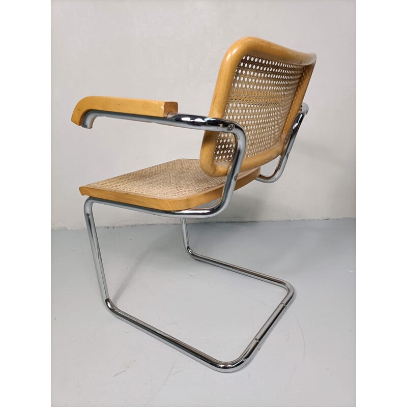 Poltrona Vintage modelo Cesca B64 de Marcel Breuer, 1970