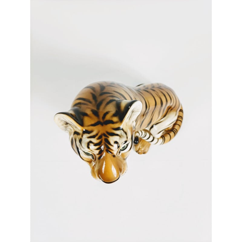 Tigre vintage en céramique, Italie 1970
