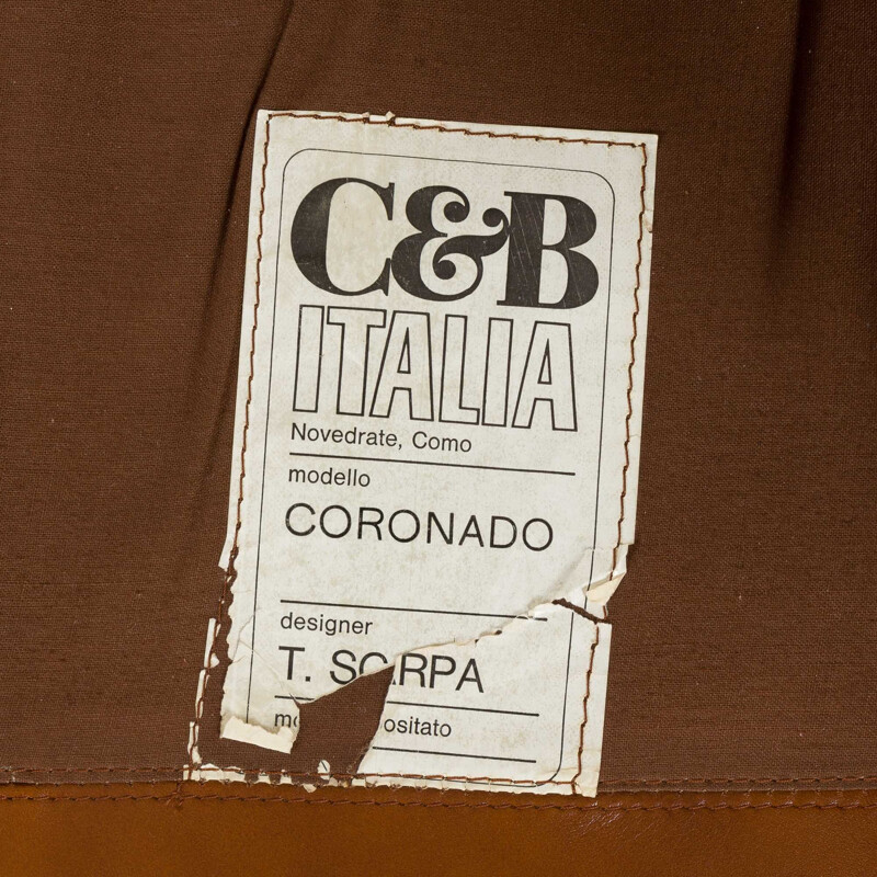 Ensemble de salon vintage Coronado de Tobia Scarpa pour C&B, Italie 1960