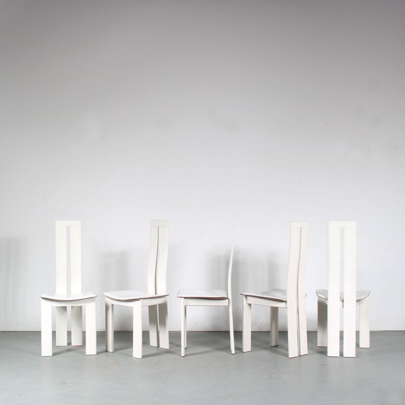 Set aus 8 Vintage-Stühlen von Pietro Costantini für Ello, Italien 1980