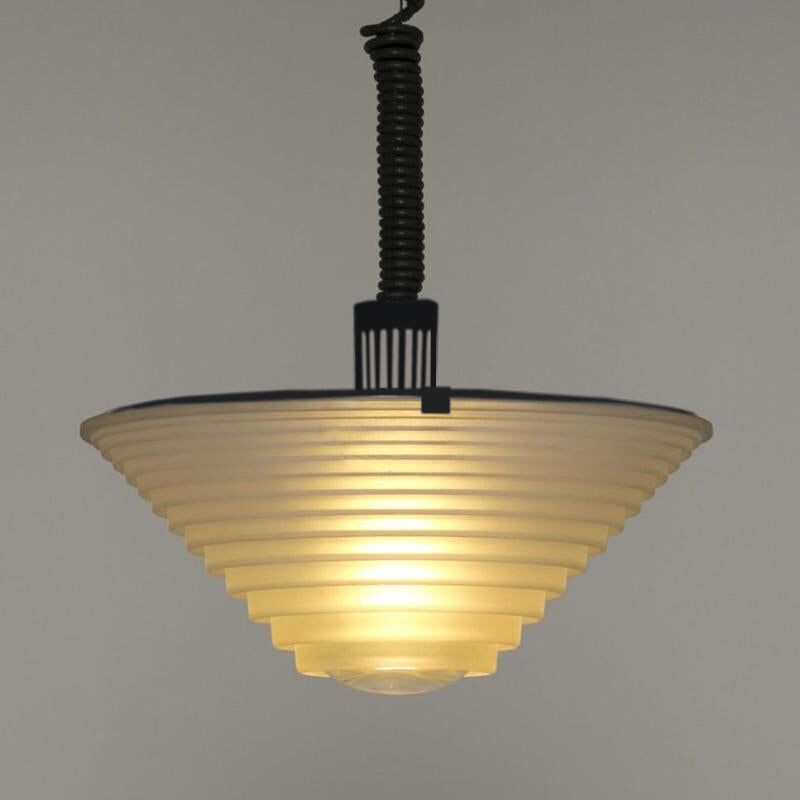 Artemide Egina 38 lampada a sospensione vintage di Angelo Mangiarotti, Italia 1970