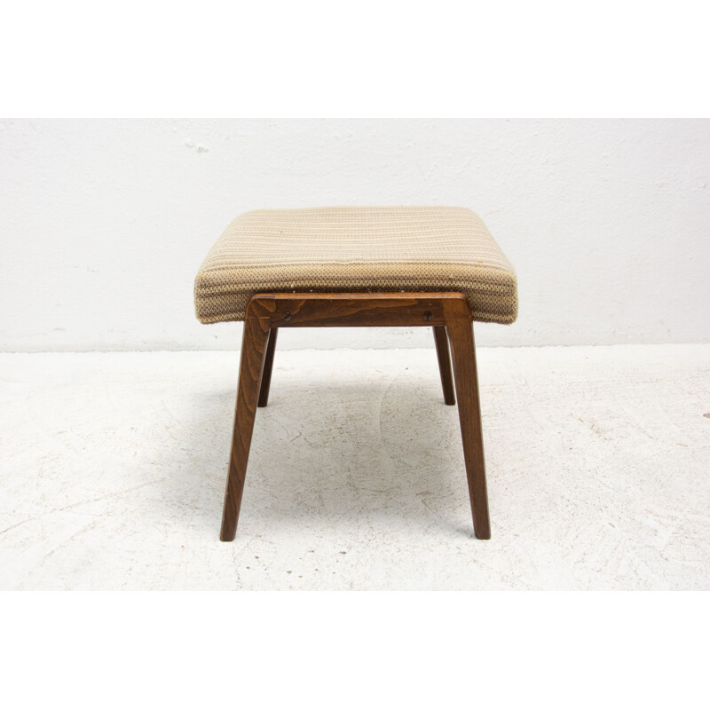 Pair of vintage beechwood stools, Czechoslovakia 1960