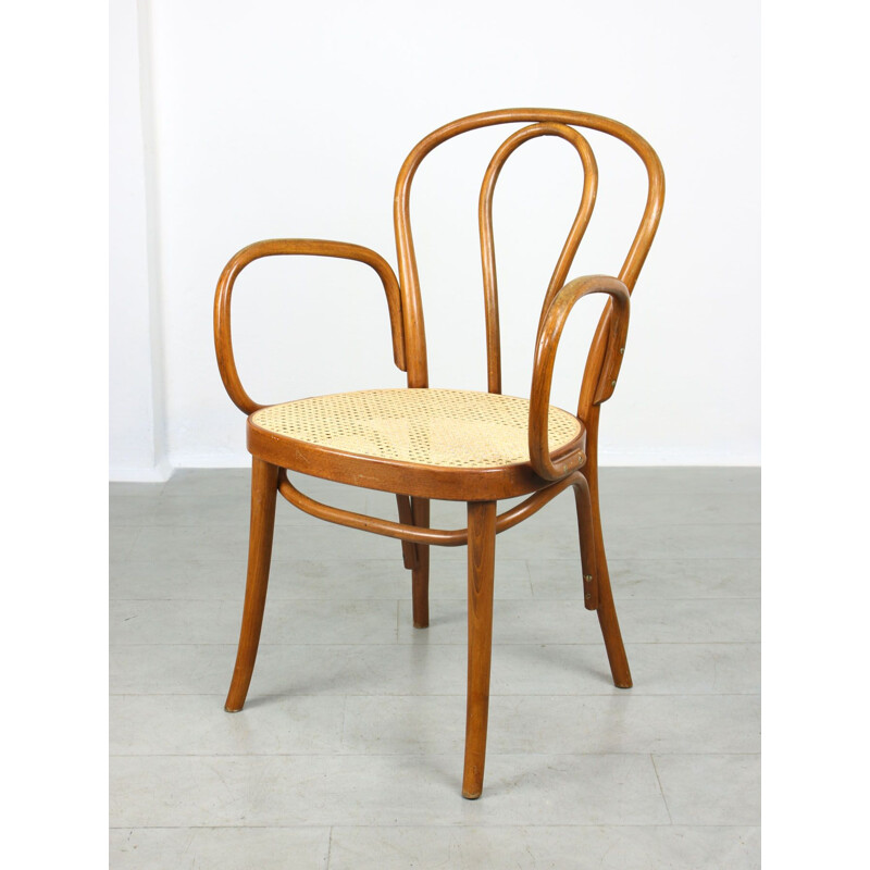 Brede vintage stoel No.218 van Michael Thonet