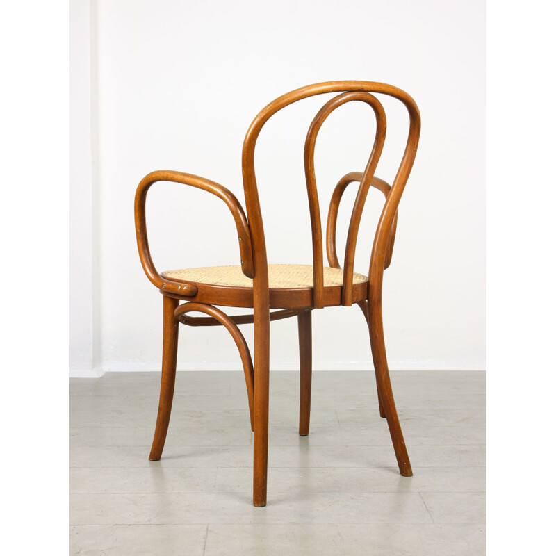 Brede vintage stoel No.218 van Michael Thonet
