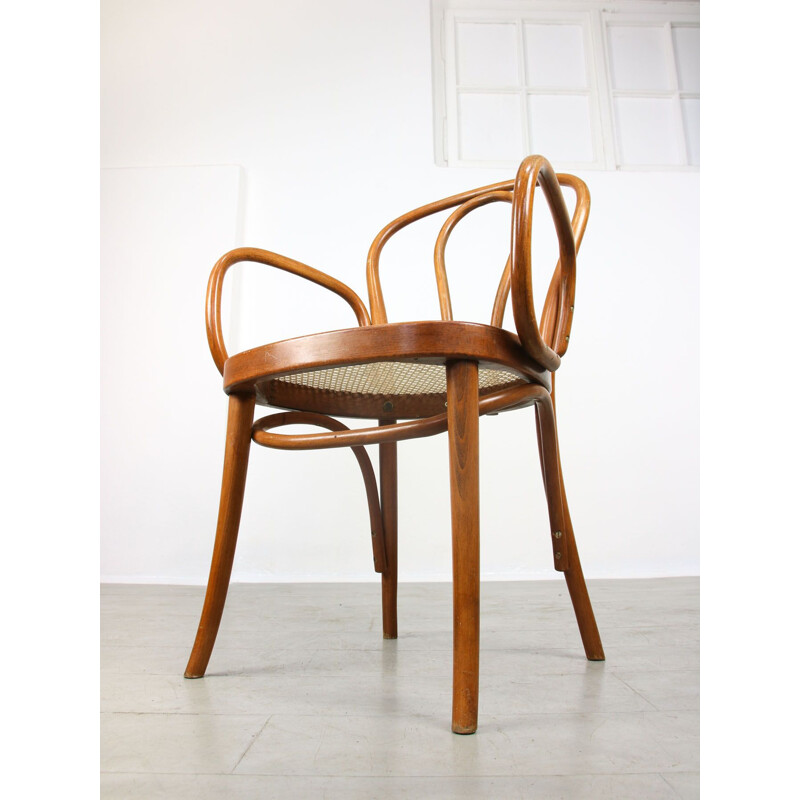 Brede vintage stoel No.218 van Michael Thonet