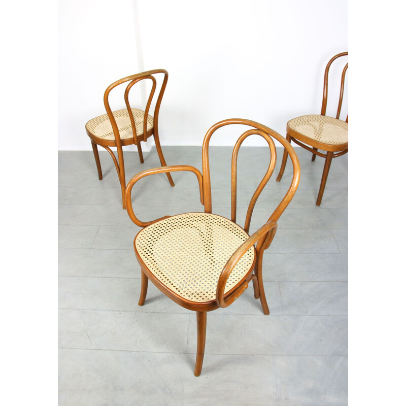 Juego de 3 sillas vintage nº 218 de Michael Thonet