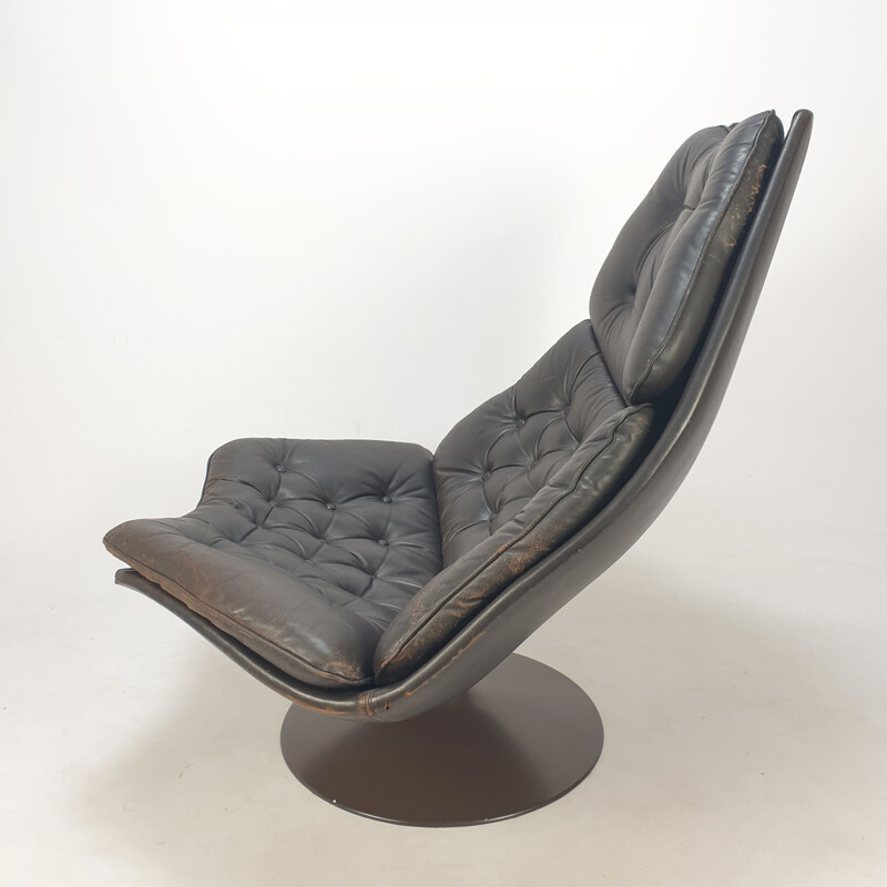 fauteuil vintage F588 avec ottoman par Geoffrey Harcourt pour Artifort, 1960