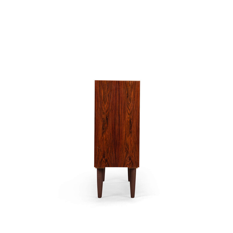 Vintage rosewood bookcase with record rack by Carlo Jensen for Hundevad, 1960s