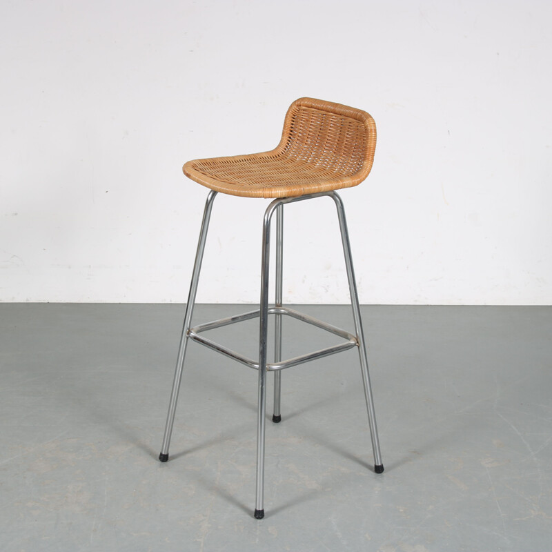 Tabouret de bar vintage par Dirk van Sliedregt pour Rohé, Pays-Bas 1960