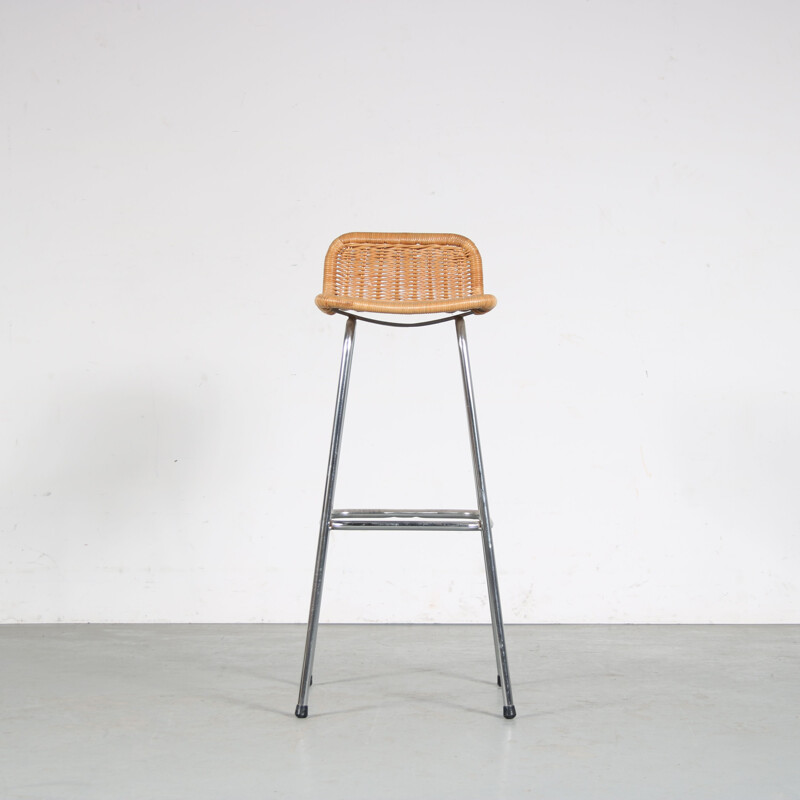 Vintage bar stool by Dirk van Sliedregt for Rohé, Netherlands 1960s