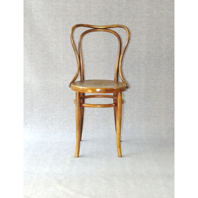 Set of 3 vintage wooden bistro chairs N 55 by Jacob and Joseph Kohn, 1905