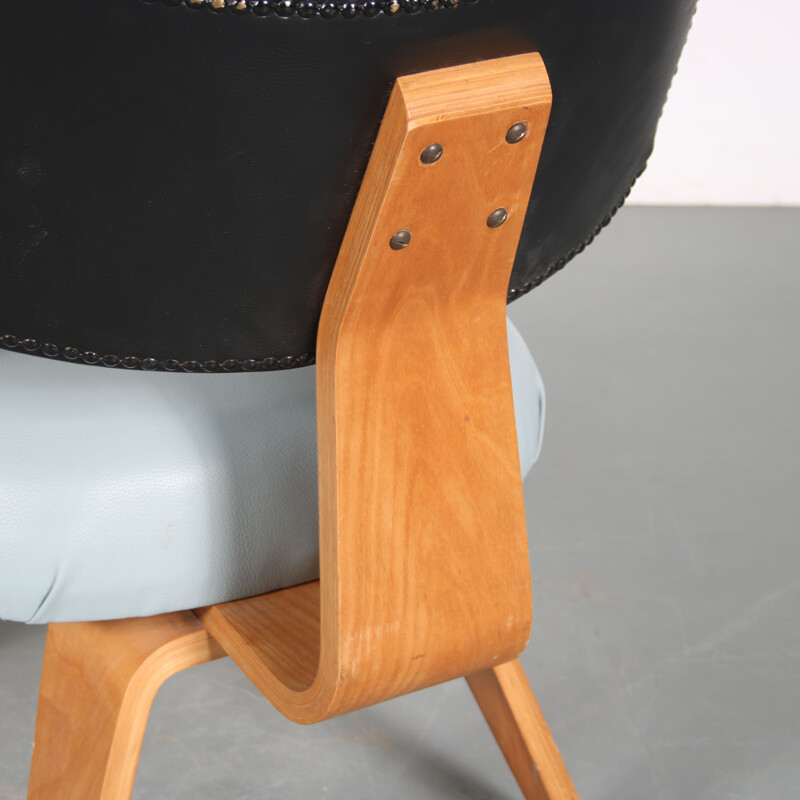 Vintage Sessel mit Fußstütze von Cor Alons für De Boer Gouda, Niederlande 1950