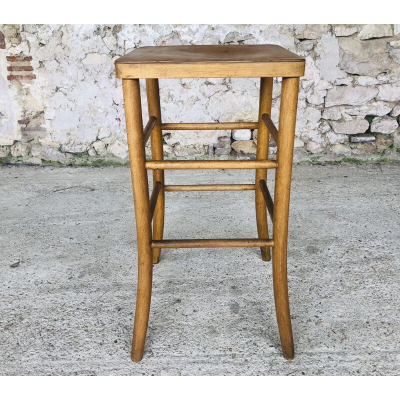Vintage bent wooden bar stool, 1940s-1950s