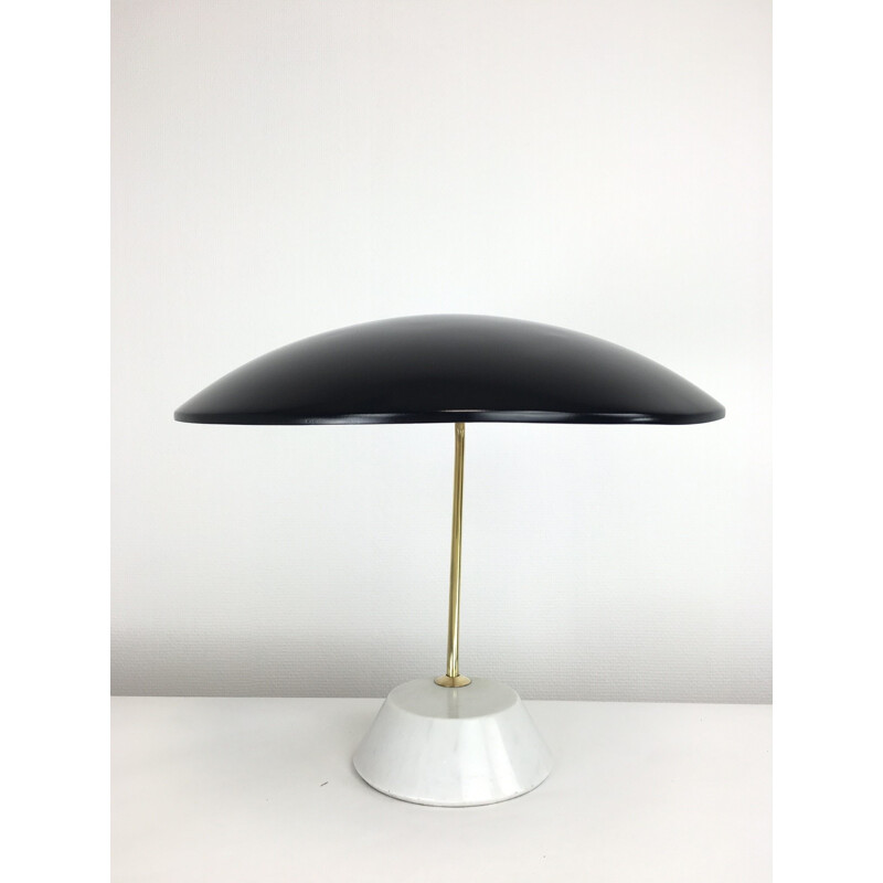 Stilnovo table lamp in marble and brushed brass, Bruno GATTA - 1960s