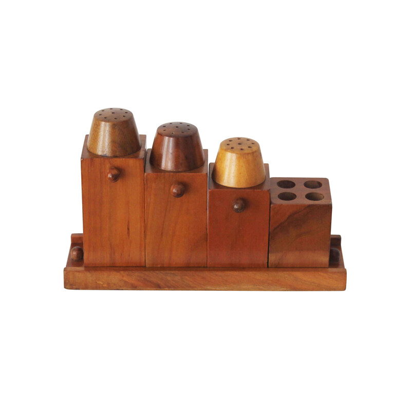 Mid-century condiment set by Krasna Jizba, Czechoslovakia 1950s