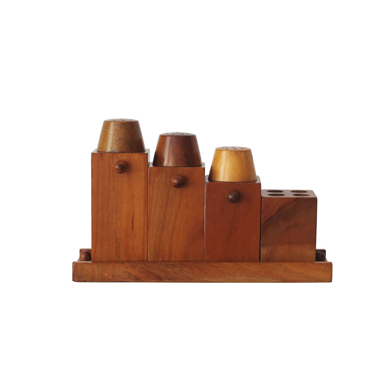 Mid-century condiment set by Krasna Jizba, Czechoslovakia 1950s