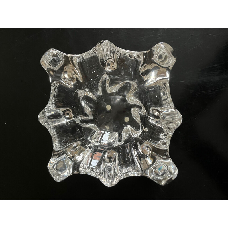 Vintage crystal ashtray, 1970s